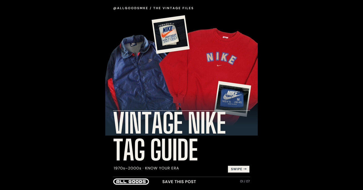 Vintage Nike jackets and a blue Nike neck tag