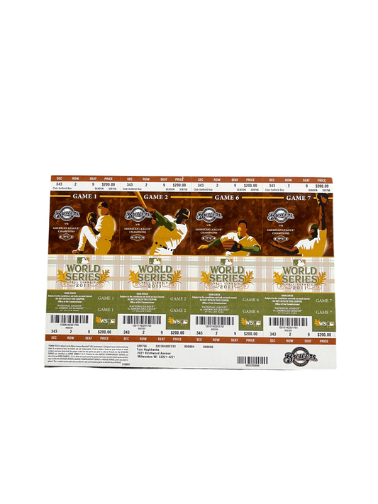 2011 World Series Tickets - ALL GOODS - ALL GOODS