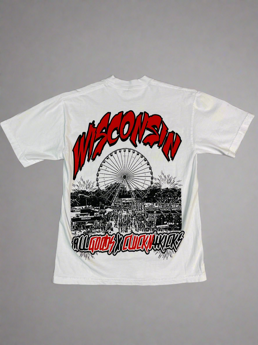 All Goods X Cluckn4Kicks Wisconsin Shirt - S