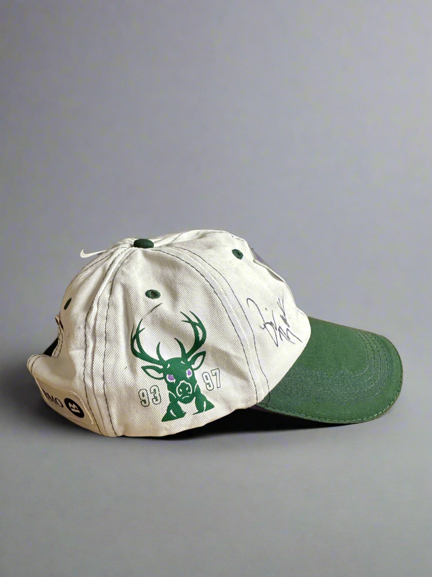 Milwaukee Bucks Signed Vin Baker Adjustable Hat