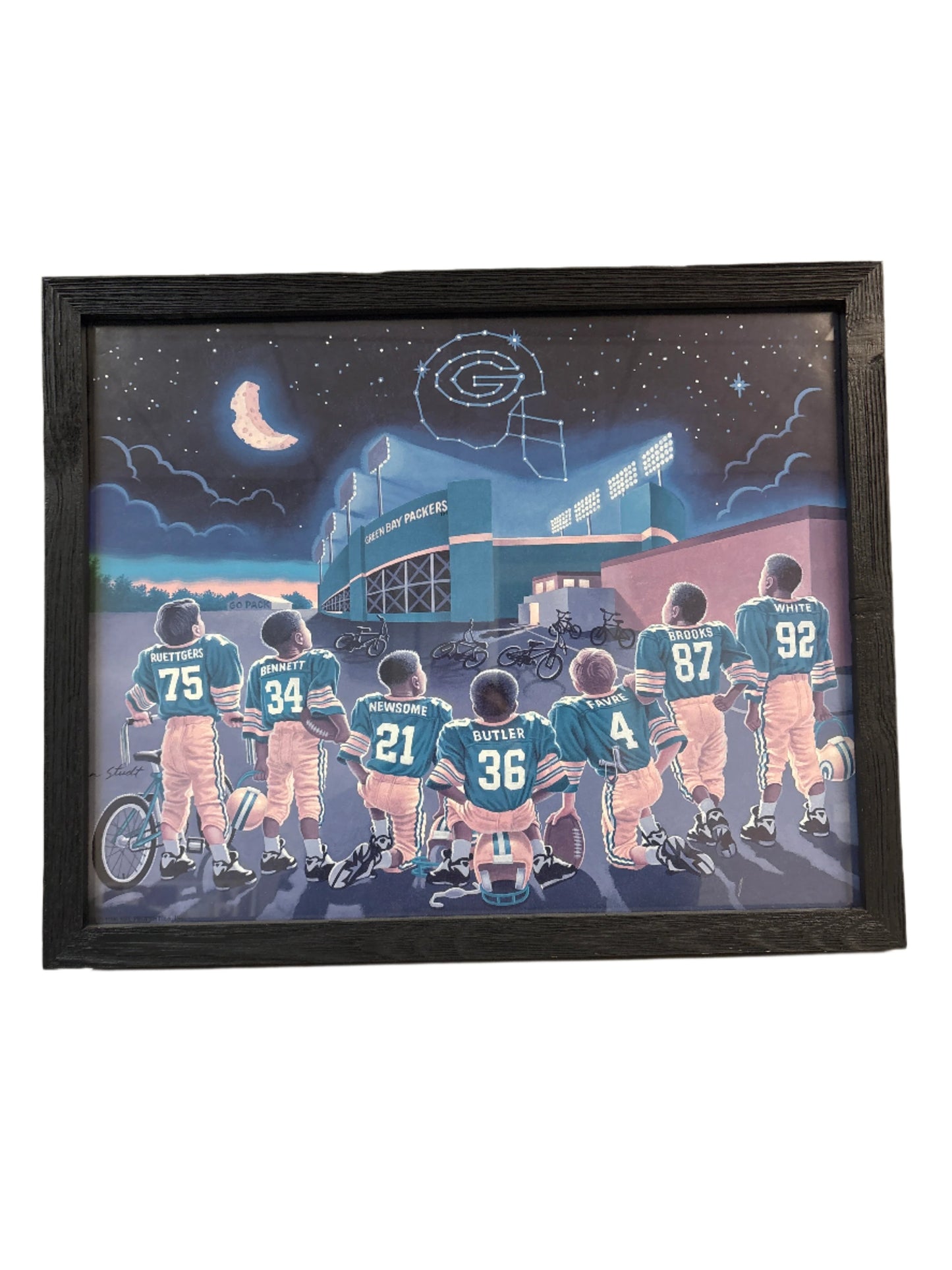 Framed Vintage Green Bay Packers Poster