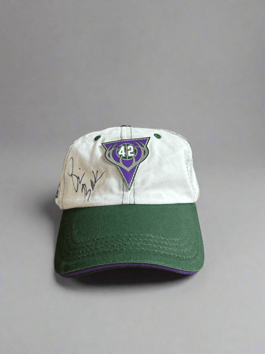 Milwaukee Bucks Signed Vin Baker Adjustable Hat - ALL GOODS - ALL GOODS