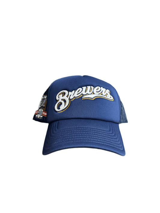 Mitchell & Ness Milwaukee Brewers Trucker Hat - ALL GOODS - ALL GOODS