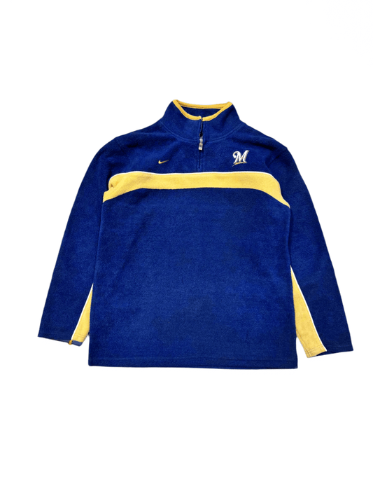 Vintage Nike Milwaukee Brewers Quarter Zip - XL - ALL GOODS - ALL GOODS